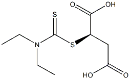 (-)-N,N-Diethyldithiocarbamic acid (R)-1,2-dicarboxyethyl ester Struktur