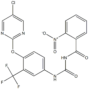 1-(2-Nitrobenzoyl)-3-[4-[(5-chloro-2-pyrimidinyl)oxy]-3-trifluoromethylphenyl]urea Struktur