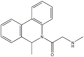 5-[(Methylamino)acetyl]-6-methyl-5,6-dihydrophenanthridine Struktur