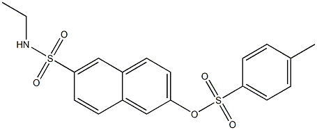 4-Methylbenzenesulfonic acid 6-(N-ethylsulfamoyl)-2-naphtyl ester Struktur