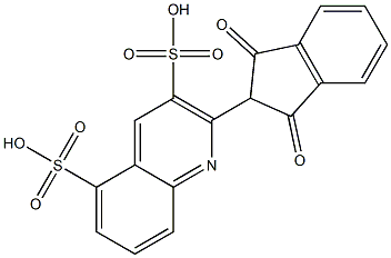 2-(1,3-Dioxoindan-2-yl)quinoline-3,5-disulfonic acid Struktur