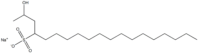 2-Hydroxynonadecane-4-sulfonic acid sodium salt Struktur