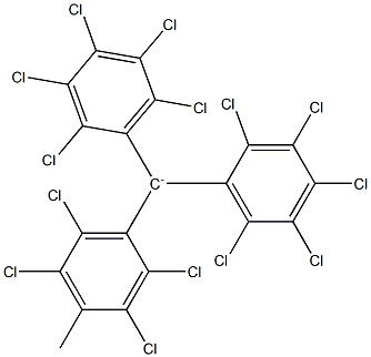 Bis(pentachlorophenyl)(4-methyl-2,3,5,6-tetrachlorophenyl)methanide Struktur