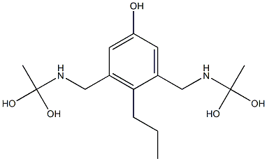 3,5-Bis[[(1,1-dihydroxyethyl)amino]methyl]-4-propylphenol Struktur