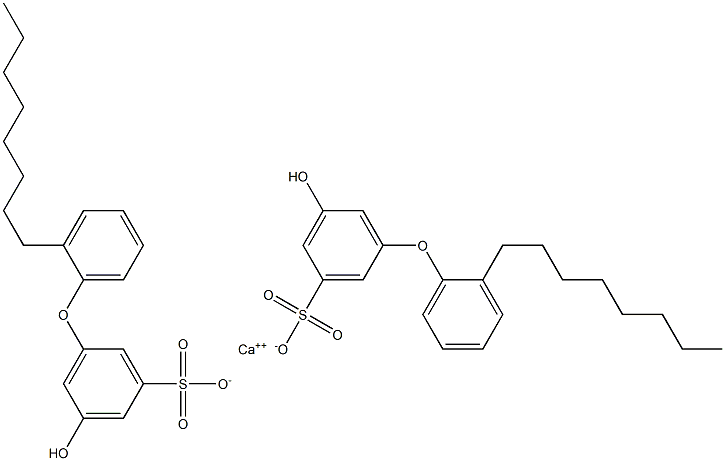 Bis(5-hydroxy-2'-octyl[oxybisbenzene]-3-sulfonic acid)calcium salt Struktur