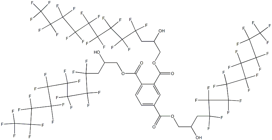 1,2,4-Benzenetricarboxylic acid tris[3-(nonadecafluorononyl)-2-hydroxypropyl] ester Struktur