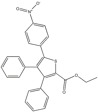 5-(4-Nitrophenyl)-3,4-diphenylthiophene-2-carboxylic acid ethyl ester Struktur