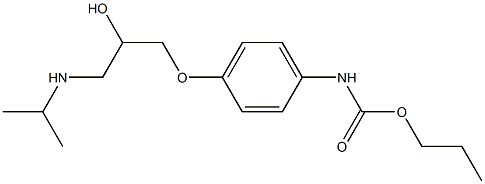 [4-[2-Hydroxy-3-(isopropylamino)propoxy]phenyl]carbamic acid propyl ester Struktur