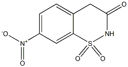 3-Oxo-7-nitro-3,4-dihydro-2H-1,2-benzothiazine 1,1-dioxide Struktur