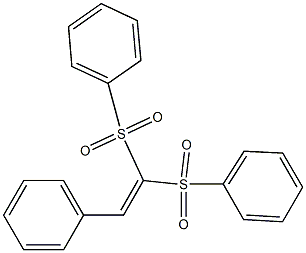 1,1-Bis(phenylsulfonyl)-2-phenylethene Struktur