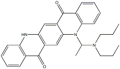 5-[1-(Dipropylamino)ethyl]-5,12-dihydroquino[2,3-b]acridine-7,14-dione Struktur