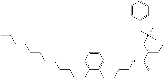 N,N-Dimethyl-N-benzyl-N-[2-[[3-(2-dodecylphenyloxy)propyl]oxycarbonyl]butyl]aminium Struktur