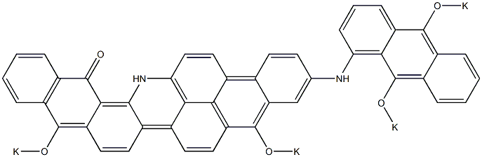 15,16-Dihydro-3-[9,10-di(kaliooxy)-1-anthrylamino]-5,10-di(kaliooxy)anthra[2,1,9-mna]naphth[2,3-h]acridin-15-one Struktur