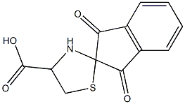 1,3-Dihydro-1,3-dioxospiro[2H-indene-2,2'-thiazolidine]-4'-carboxylic acid Struktur