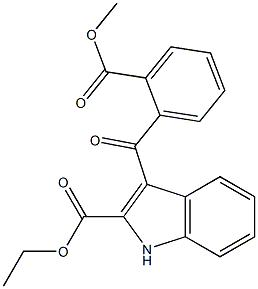 3-[2-(Methoxycarbonyl)benzoyl]-1H-indole-2-carboxylic acid ethyl ester Struktur