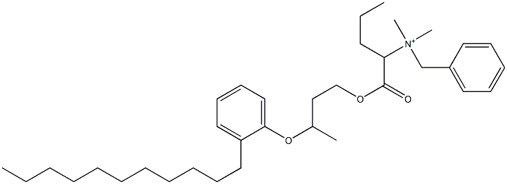 N,N-Dimethyl-N-benzyl-N-[1-[[3-(2-undecylphenyloxy)butyl]oxycarbonyl]butyl]aminium Struktur