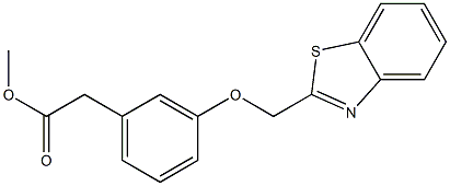 3-(2-Benzothiazolylmethoxy)benzeneacetic acid methyl ester Struktur