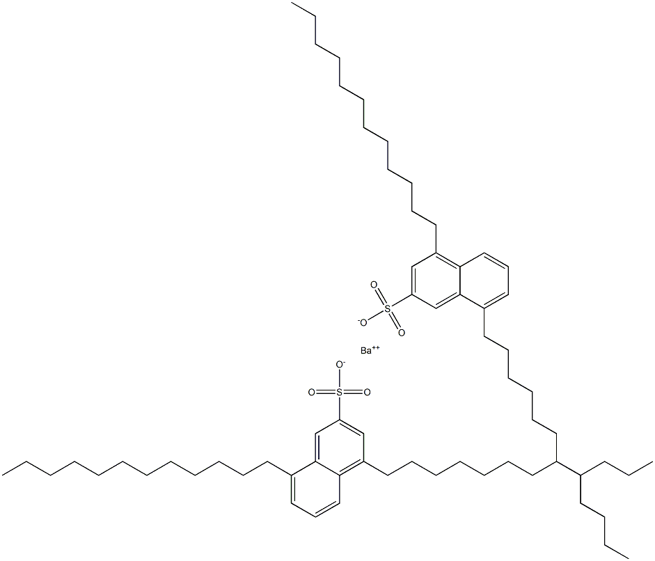 Bis(4,8-didodecyl-2-naphthalenesulfonic acid)barium salt Struktur