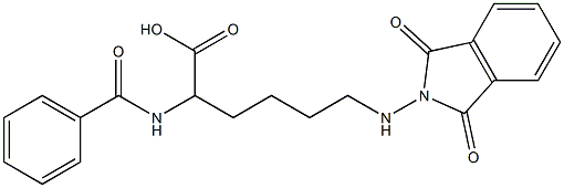 2-(Benzoylamino)-6-[(1,3-dioxo-2H-isoindol-2-yl)amino]hexanoic acid Struktur