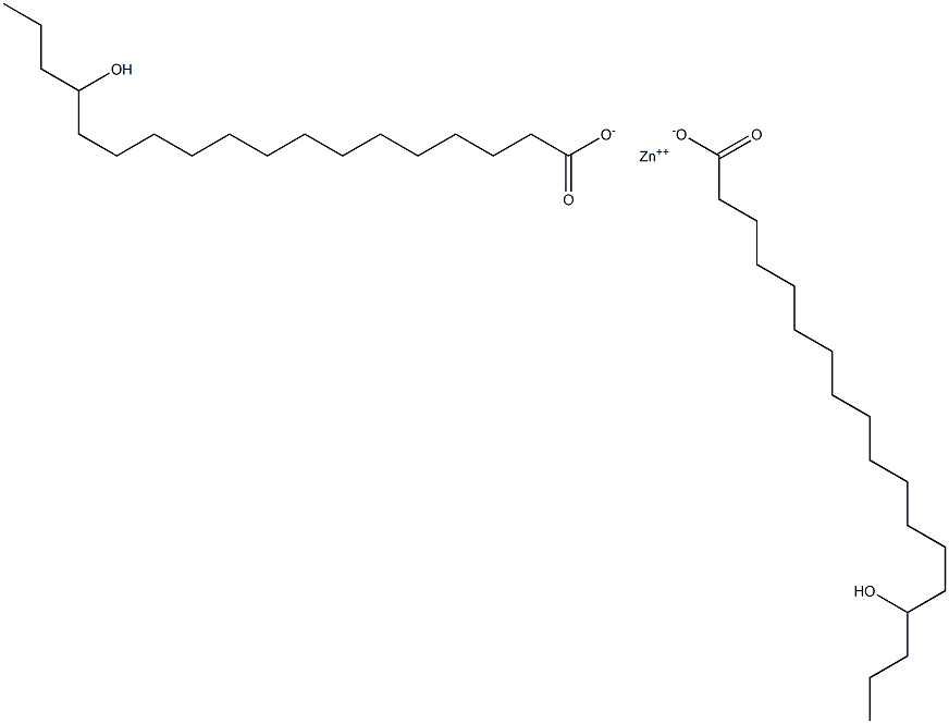 Bis(15-hydroxystearic acid)zinc salt Struktur