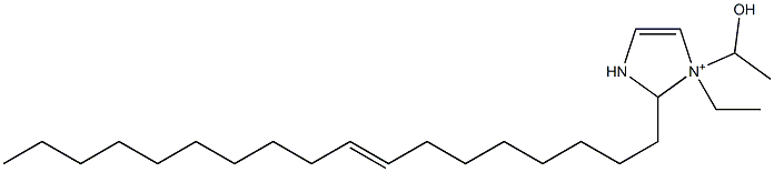 1-Ethyl-1-(1-hydroxyethyl)-2-(8-octadecenyl)-4-imidazoline-1-ium Struktur