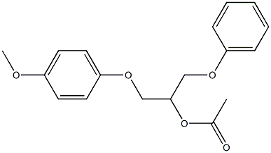 Acetic acid 1-(phenoxymethyl)-2-(4-methoxyphenoxy)ethyl ester Struktur