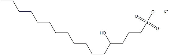 4-Hydroxyhexadecane-1-sulfonic acid potassium salt Struktur