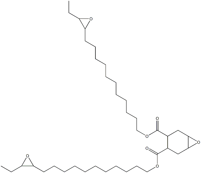 7-Oxabicyclo[4.1.0]heptane-3,4-dicarboxylic acid bis(12,13-epoxypentadecan-1-yl) ester Struktur