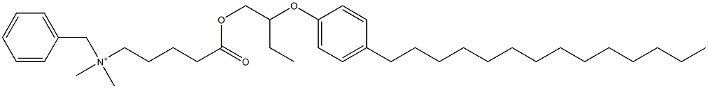 N,N-Dimethyl-N-benzyl-N-[4-[[2-(4-tetradecylphenyloxy)butyl]oxycarbonyl]butyl]aminium Struktur