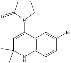 6-Bromo-1,2-dihydro-2,2-dimethyl-4-(2-oxo-1-pyrrolidinyl)quinoline Struktur