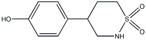 4-(4-Hydroxyphenyl)tetrahydro-2H-1,2-thiazine 1,1-dioxide Struktur