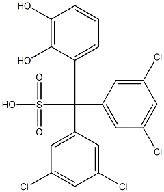 Bis(3,5-dichlorophenyl)(2,3-dihydroxyphenyl)methanesulfonic acid Struktur