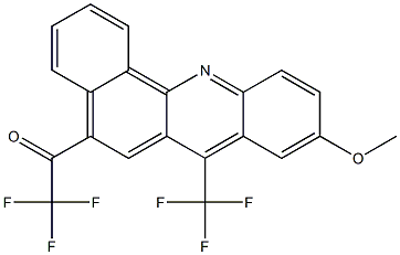 9-Methoxy-5-trifluoroacetyl-7-trifluoromethylbenz[c]acridine Struktur