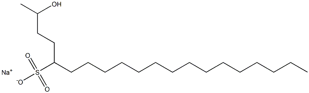 2-Hydroxyicosane-5-sulfonic acid sodium salt Struktur