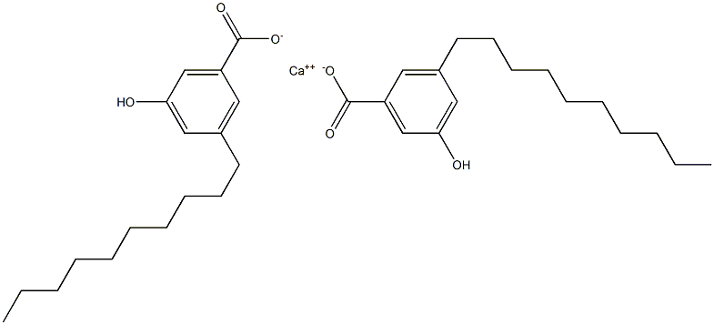 Bis(3-decyl-5-hydroxybenzoic acid)calcium salt Struktur