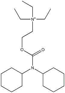 2-[[(Dicyclohexylamino)carbonyl]oxy]-N,N,N-triethylethanaminium Struktur