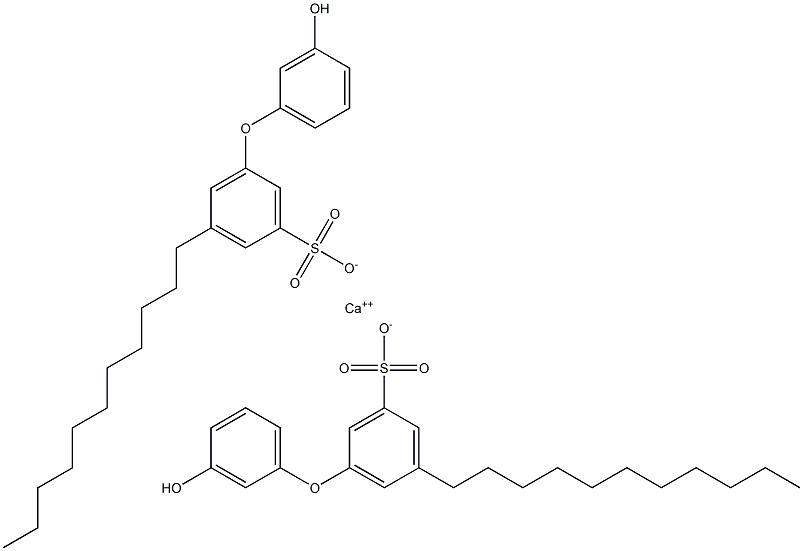 Bis(3'-hydroxy-5-undecyl[oxybisbenzene]-3-sulfonic acid)calcium salt Struktur