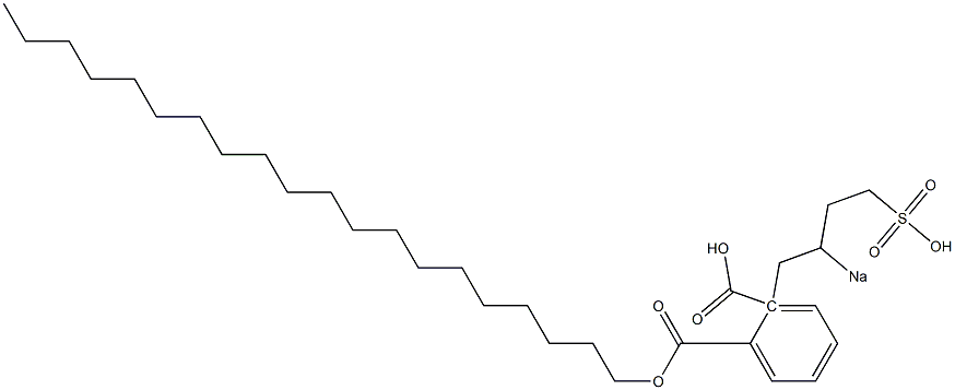 Phthalic acid 1-icosyl 2-(2-sodiosulfobutyl) ester Struktur