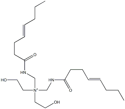 2-Hydroxy-N-(2-hydroxyethyl)-N,N-bis[(4-octenoylamino)methyl]ethanaminium Struktur