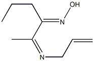 3-(Hydroxyimino)-2-[(2-propenyl)imino]hexane Struktur