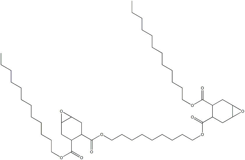 Bis[2-(dodecyloxycarbonyl)-4,5-epoxy-1-cyclohexanecarboxylic acid]1,9-nonanediyl ester Struktur