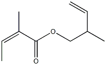 2-Methylisocrotonic acid 2-methyl-3-butenyl ester Struktur