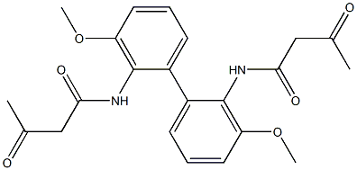 N,N'-Diacetoacetyl-3,3'-dimethoxy-1,1'-biphenyl-2,2'-diamine Struktur