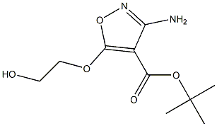 3-Amino-5-(2-hydroxyethoxy)isoxazole-4-carboxylic acid tert-butyl ester Struktur