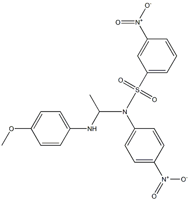 N-[1-[(4-Methoxyphenyl)amino]ethyl]-N-(4-nitrophenyl)-3-nitrobenzenesulfonamide Struktur