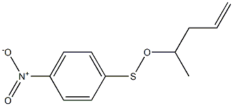 4-NitrobenzeneSulfenic acid (1-methyl-3-butenyl) ester Struktur