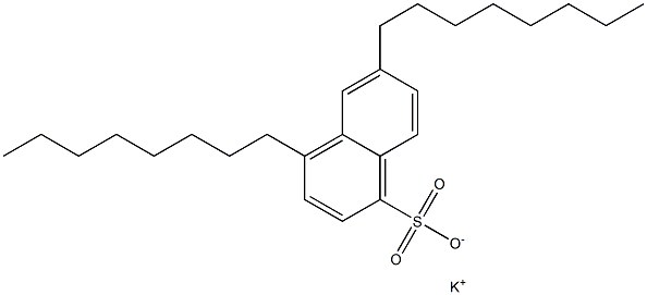 4,6-Dioctyl-1-naphthalenesulfonic acid potassium salt Struktur