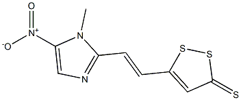 5-[2-(1-Methyl-5-nitro-1H-imidazol-2-yl)ethenyl]-3H-1,2-dithiol-3-thione Struktur