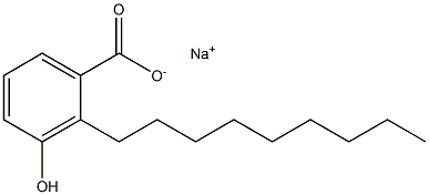 2-Nonyl-3-hydroxybenzoic acid sodium salt Struktur