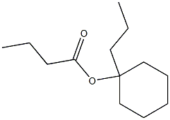 Butanoic acid 1-propylcyclohexyl ester Struktur